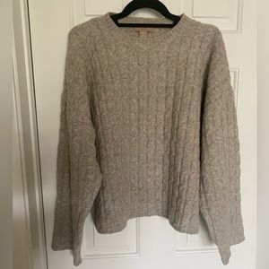 H&M Cable Knit Tan Sweater